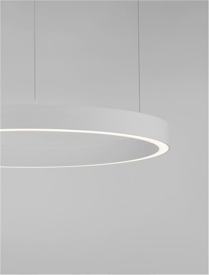 Levně NV 9558603 Závěsné svítidlo STING LED hliník a akryl bílá Epistar SMD2835 50W 3000K Eaglerise TRIAC driver D80 H200 120st. IP20 stmívatelné - NOVA LUCE