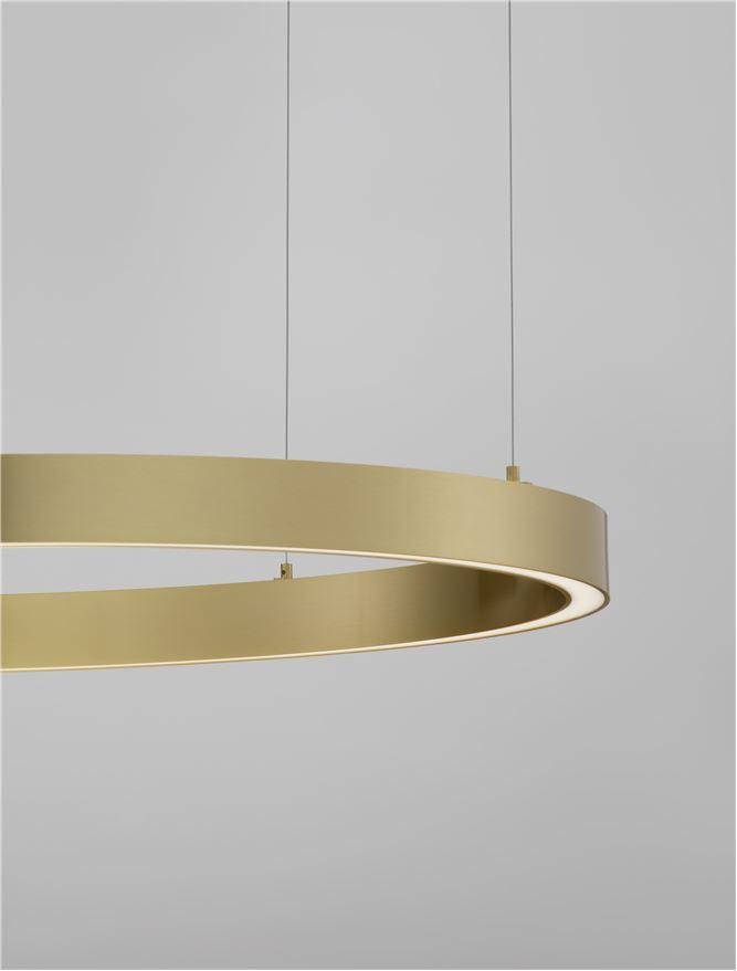 NV 9558608 Závěsné svítidlo STING LED hliník a akryl bronz Epistar SMD2835 60W 3000K Eaglerise TRIAC driver D100 H200 120st. IP20 stmívatelné - NOVA LUCE