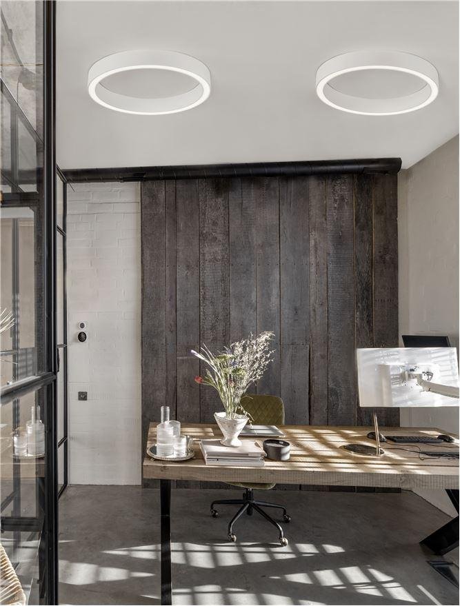 NV 9558609 Stropní svítidlo STING LED hliník a akryl bílá Epistar SMD2835 40W 3000K Eaglerise TRIAC driver D60 H7.8 120st. IP20 stmívatelné - NOVA LUCE