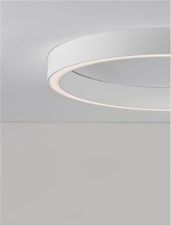 NV 9558630 Stropní svítidlo STING LED hliník a akryl bílá Epistar SMD2835 50W 3000K Eaglerise TRIAC driver D80 H7.8 120st. IP20 stmívatelné - NOVA LUCE