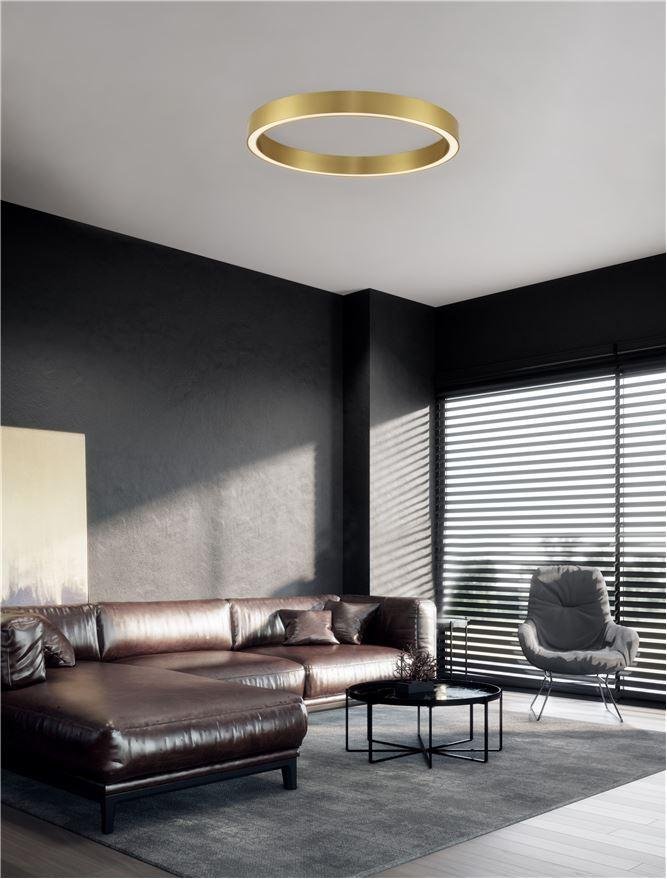 NV 9558650 Stropní svítidlo STING LED stropní svítidlo hliník a akryl bronz Epistar SMD2835 50W 3000K Eaglerise TRIAC driver D80 H7.8 120st. IP20 stmívatelné - NOVA LUCE