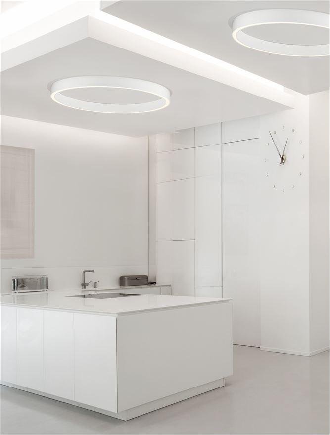 NV 9558660 Stropní svítidlo STING LED hliník a akryl bílá Epistar SMD2835 60W 3000K Eaglerise TRIAC driver D100 H7.8 120st. IP20 stmívatelné - NOVA LUCE