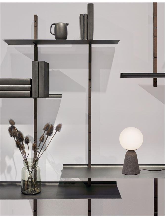 NV 9577010 Stolní lampa ZERO šedý beton a opálové sklo G9 1x5W 230V IP20 bez žárovky - NOVA LUCE