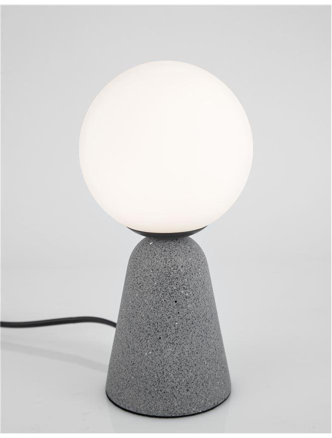 NV 9577010 Stolní lampa ZERO šedý beton a opálové sklo G9 1x5W 230V IP20 bez žárovky - NOVA LUCE (obrázek 3)