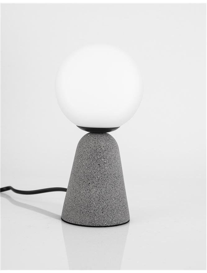 NV 9577010 Stolní lampa ZERO šedý beton a opálové sklo G9 1x5W 230V IP20 bez žárovky - NOVA LUCE (obrázek 4)