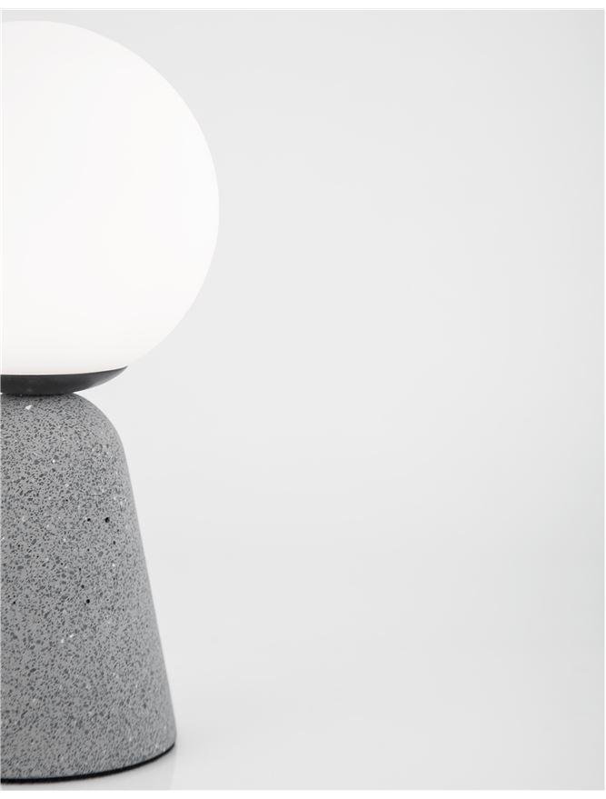 NV 9577010 Stolní lampa ZERO šedý beton a opálové sklo G9 1x5W 230V IP20 bez žárovky - NOVA LUCE (obrázek 6)