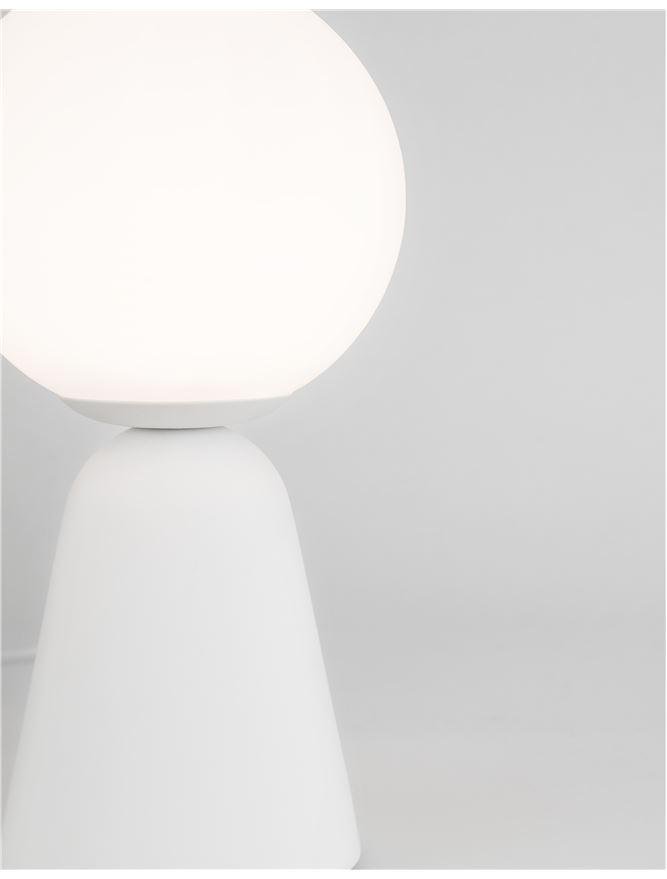 NV 9577011 Stolní lampa ZERO bílá sádra a opálové sklo G9 1x5W 230V IP20 bez žárovky - NOVA LUCE