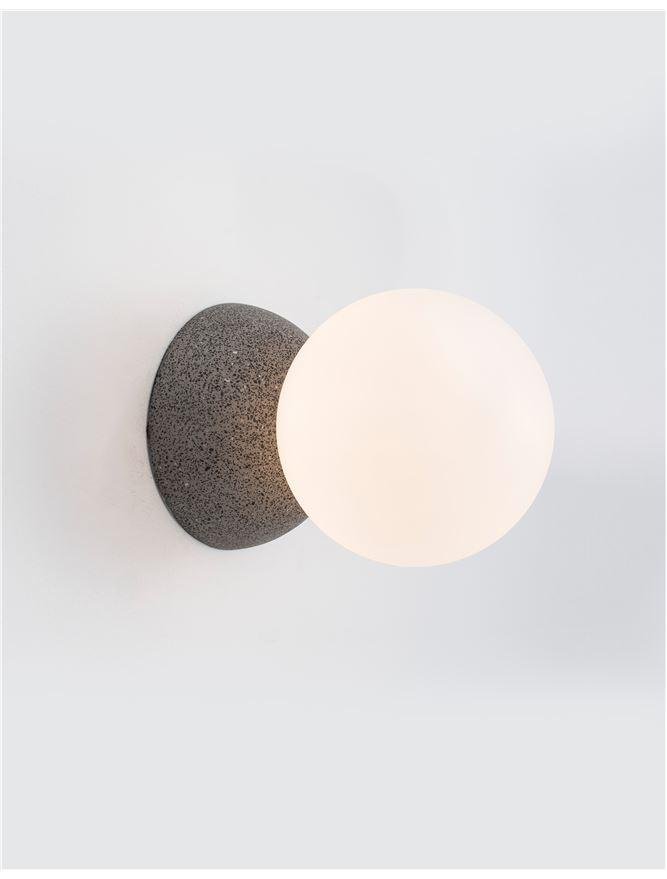 NV 9577012 Nástěnné svítidlo ZERO šedý beton a opálové sklo G9 1x5W IP20 220-240V bez žárovky - NOVA LUCE (obrázek 3)