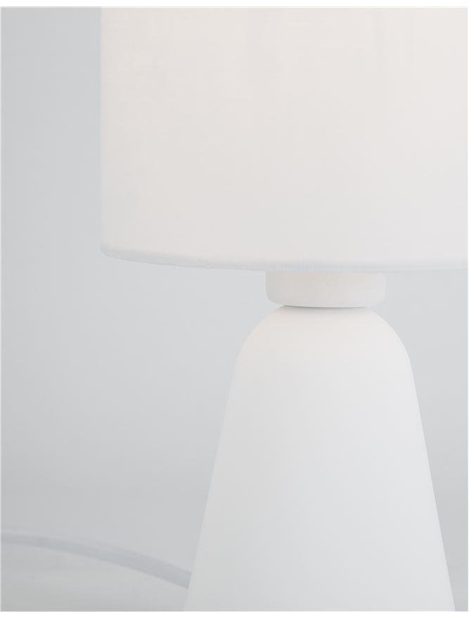 NV 9577162 Stolní lampa ZERO bílá sádra a bílé stínidlo E14 1x5W 230V IP20 bez žárovky - NOVA LUCE