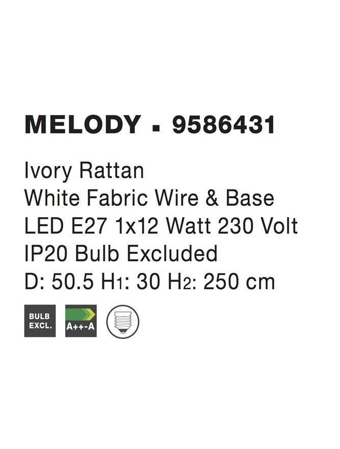 NV 9586431 Závěsné svítidlo MELODY přírodní ratan černý kabel E27 1x12W IP20 bez žárovky - NOVA LUCE (obrázek 12)