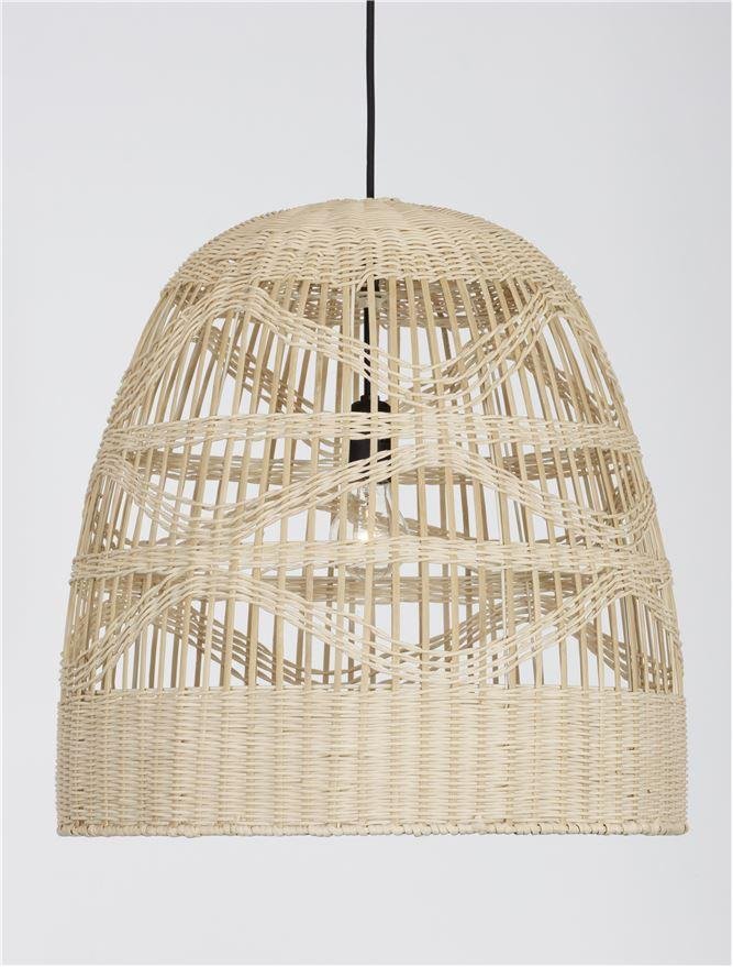 NV 9586504 Závěsné svítidlo MARLO přírodní ratan černý kabel E27 1x12W 230V IP20 bez žárovky - NOVA LUCE (obrázek 6)