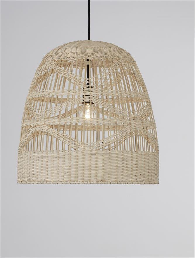 NV 9586504 Závěsné svítidlo MARLO přírodní ratan černý kabel E27 1x12W 230V IP20 bez žárovky - NOVA LUCE (obrázek 8)
