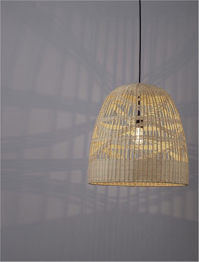 NV 9586504 Závěsné svítidlo MARLO přírodní ratan černý kabel E27 1x12W 230V IP20 bez žárovky - NOVA LUCE (obrázek 9)