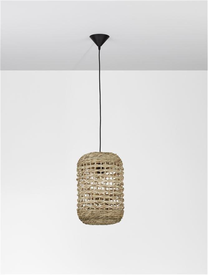 NV 9586507 Závěsné svítidlo GRIFFIN sušený vodní hyacint černý kabel E27 12W 230V IP20 bez žárovky - NOVA LUCE (obrázek 4)