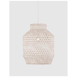 Obrázek pro produkt Závěsné svítidlo MIA závěsné svítidlo, kov a bambus, bílá barva E27 1x12W IP20 bez žárovky - NOVA LUCE