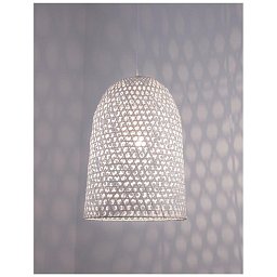 Obrázek pro produkt Závěsné svítidlo AURORA bílý bambus bílý kabel E27 1x12W IP20 bez žárovky - NOVA LUCE
