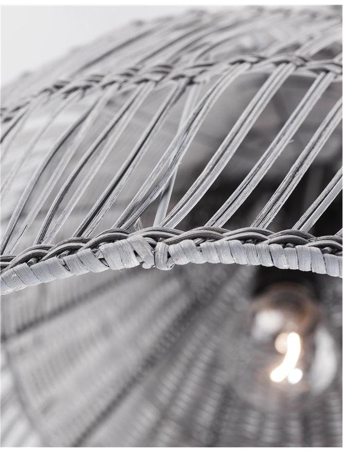 NV 9586702 Závěsné svítidlo DESTIN železo a ratan, šedá barva E27 1x12W IP20 bez žárovky - NOVA LUCE (obrázek 7)