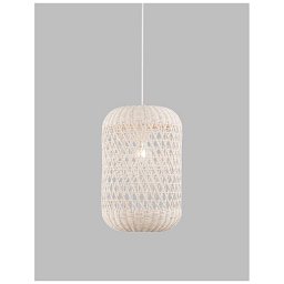 Obrázek pro produkt Závěsné svítidlo AURORA bílý ratan bílý kabel E27 1x12W IP20 bez žárovky - NOVA LUCE