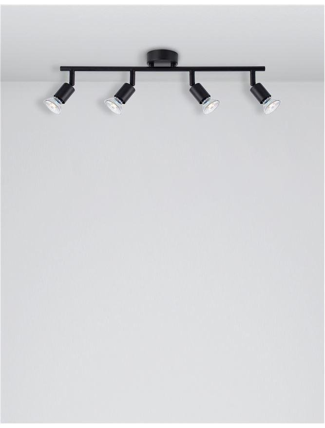NV 960008 Bodové svítidlo LUP saténový černý kov GU10 4x5W 230V IP20 bez žárovky - NOVA LUCE (obrázek 3)