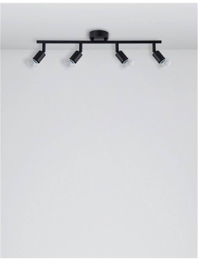 NV 960008 Bodové svítidlo LUP saténový černý kov GU10 4x5W 230V IP20 bez žárovky - NOVA LUCE (obrázek 4)
