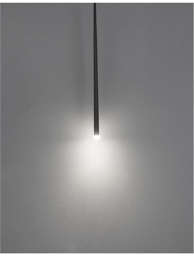 NV 9601001 Závěsné svítidlo GIONO černý hliník a akryl LED 1x3W 230V 3000K IP20 - NOVA LUCE