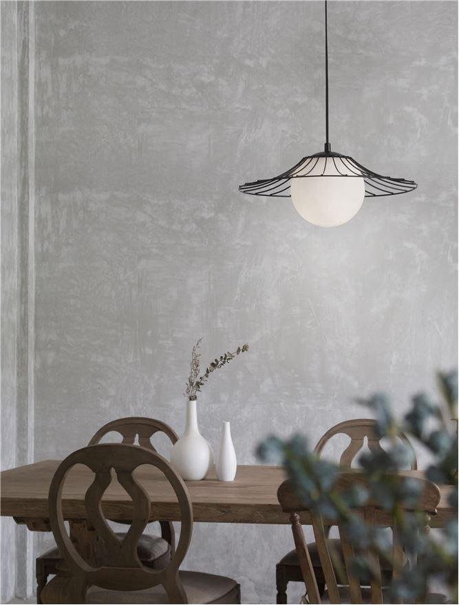 NV 9620126 Závěsné svítidlo FLY matný černý kov E27 1x12W 230V IP20 bez žárovky - NOVA LUCE
