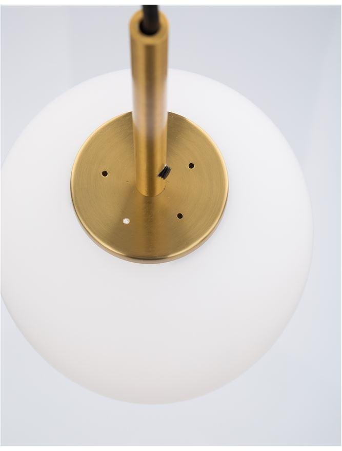 NV 9624066 Závěsné svítidlo LATO opálové sklo antický mosazný kov černý kabel E14 1x5W 230V IP20 bez žárovky - NOVA LUCE (obrázek 5)