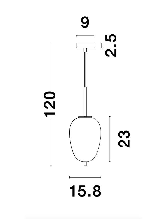 NV 9624066 Závěsné svítidlo LATO opálové sklo antický mosazný kov černý kabel E14 1x5W 230V IP20 bez žárovky - NOVA LUCE (obrázek 7)
