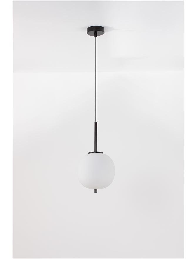NV 9624074 Závěsné svítidlo LATO černý kov a opálové sklo E14 1x5W 230V IP20 bez žárovky - NOVA LUCE (obrázek 3)