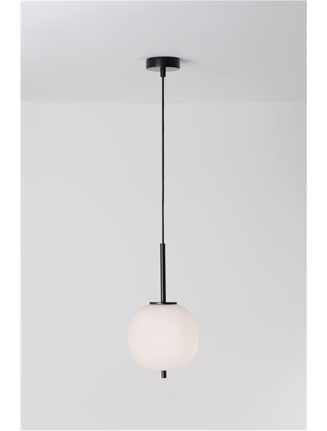 NV 9624074 Závěsné svítidlo LATO černý kov a opálové sklo E14 1x5W 230V IP20 bez žárovky - NOVA LUCE (obrázek 5)