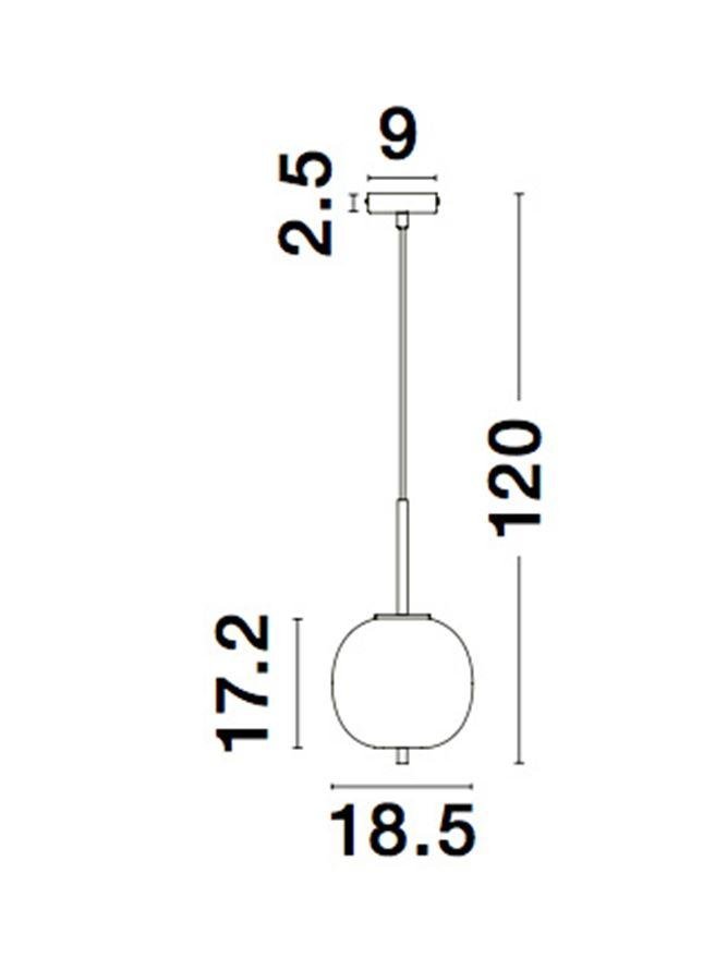 NV 9624074 Závěsné svítidlo LATO černý kov a opálové sklo E14 1x5W 230V IP20 bez žárovky - NOVA LUCE (obrázek 10)