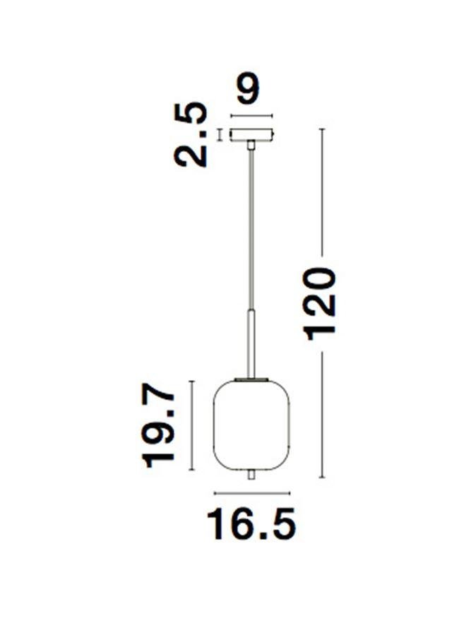 NV 9624075 Závěsné svítidlo LATO černý kov a opálové sklo E14 1x5W 230V IP20 bez žárovky - NOVA LUCE (obrázek 8)