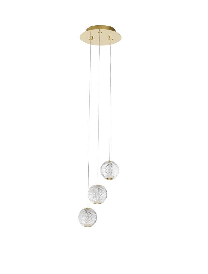 NV 9695208 Závěsné svítidlo BRILLANTE zlatý hliník a akryl LED 15W 230V 3200K IP20 stmívatelné - NOVA LUCE (obrázek 2)