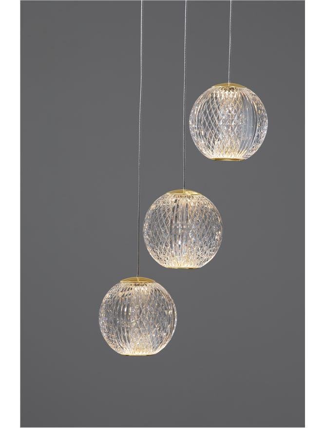 NV 9695208 Závěsné svítidlo BRILLANTE zlatý hliník a akryl LED 15W 230V 3200K IP20 stmívatelné - NOVA LUCE (obrázek 6)