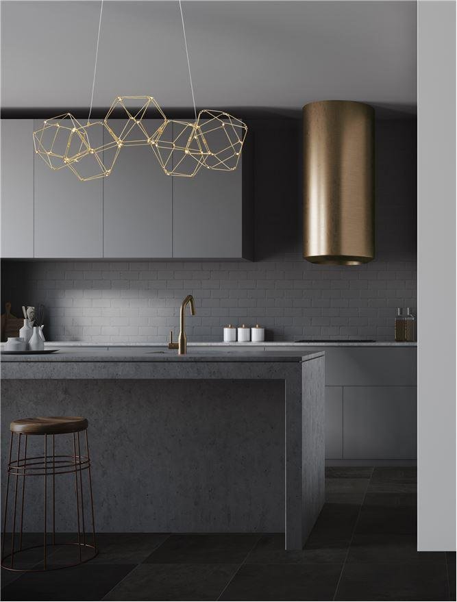 NV 9695211 Závěsné svítidlo NEBULA zlatý kov LED 22W 230V 3000K IP20 - NOVA LUCE