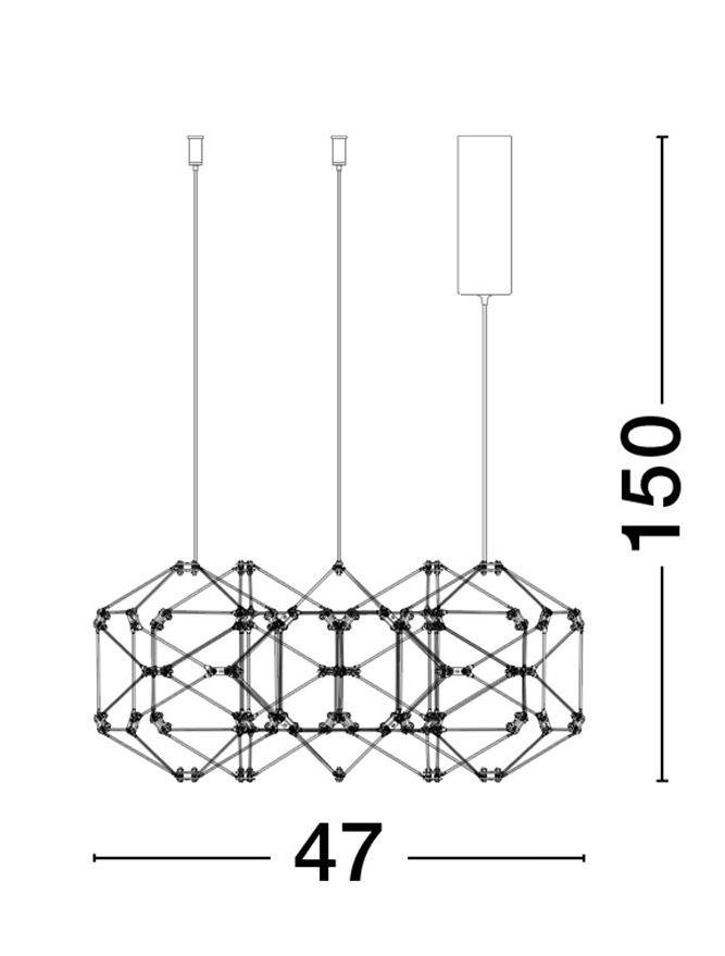 NV 9695212 Závěsné svítidlo NEBULA zlatý kov LED 29W 230V 3000K IP20 - NOVA LUCE (obrázek 8)
