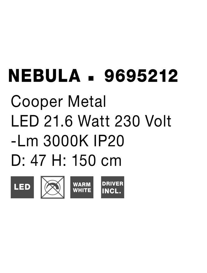 NV 9695212 Závěsné svítidlo NEBULA zlatý kov LED 29W 230V 3000K IP20 - NOVA LUCE (obrázek 9)