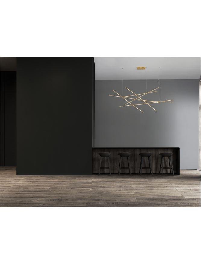 NV 9695215 Závěsné svítidlo RACCIO mosazný zlatý kov a akryl LED 109W 230V 3000K IP20 stmívatelné - NOVA LUCE