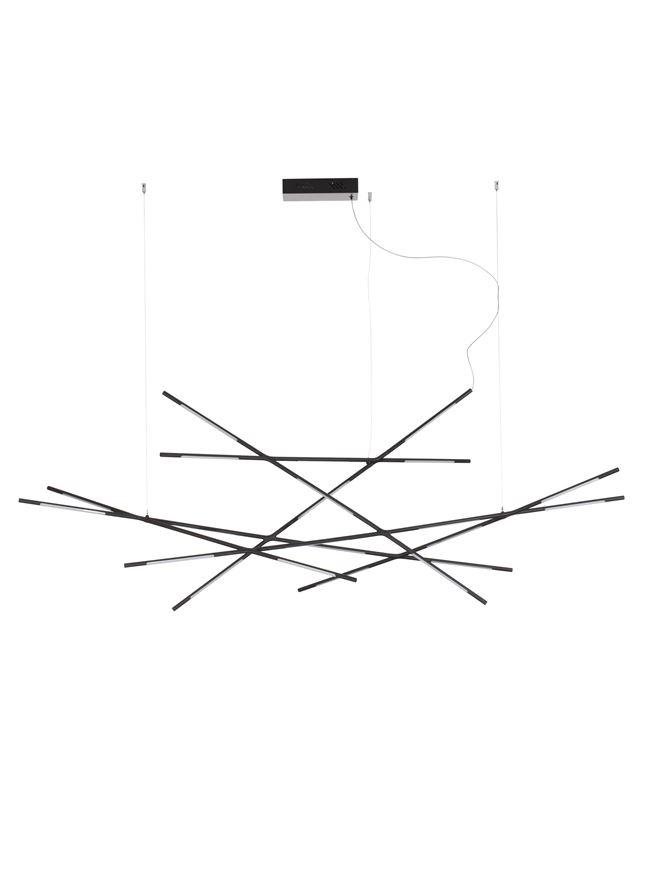 NV 9695216 Závěsné svítidlo RACCIO černý kov a akryl LED 109W 230V 3000K IP20 stmívatelné - NOVA LUCE (obrázek 2)