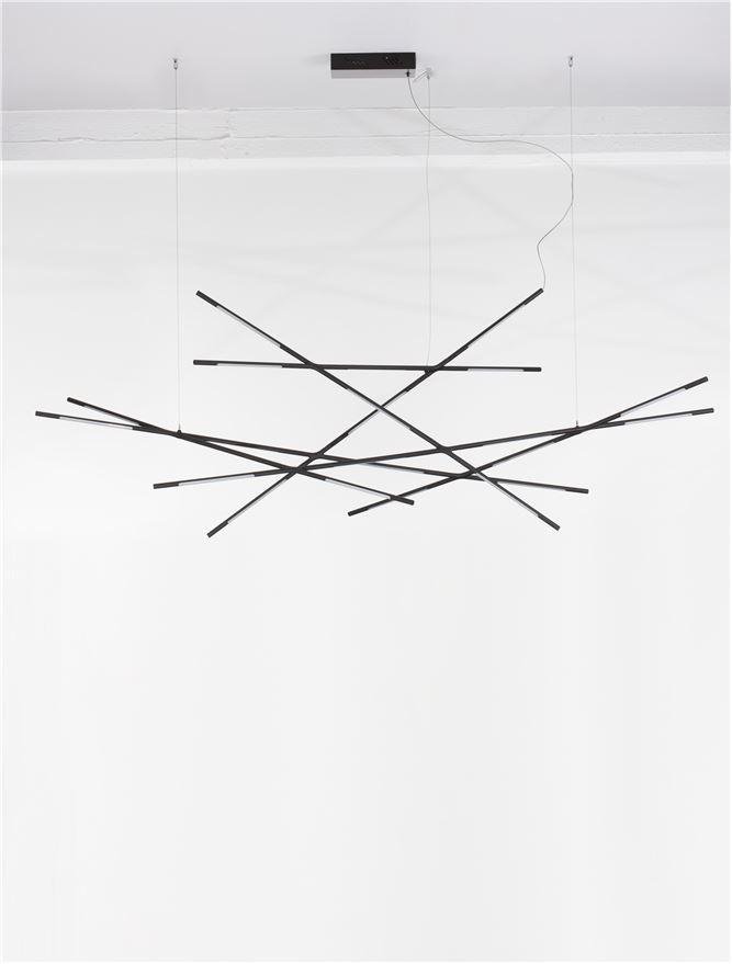NV 9695216 Závěsné svítidlo RACCIO černý kov a akryl LED 109W 230V 3000K IP20 stmívatelné - NOVA LUCE (obrázek 3)