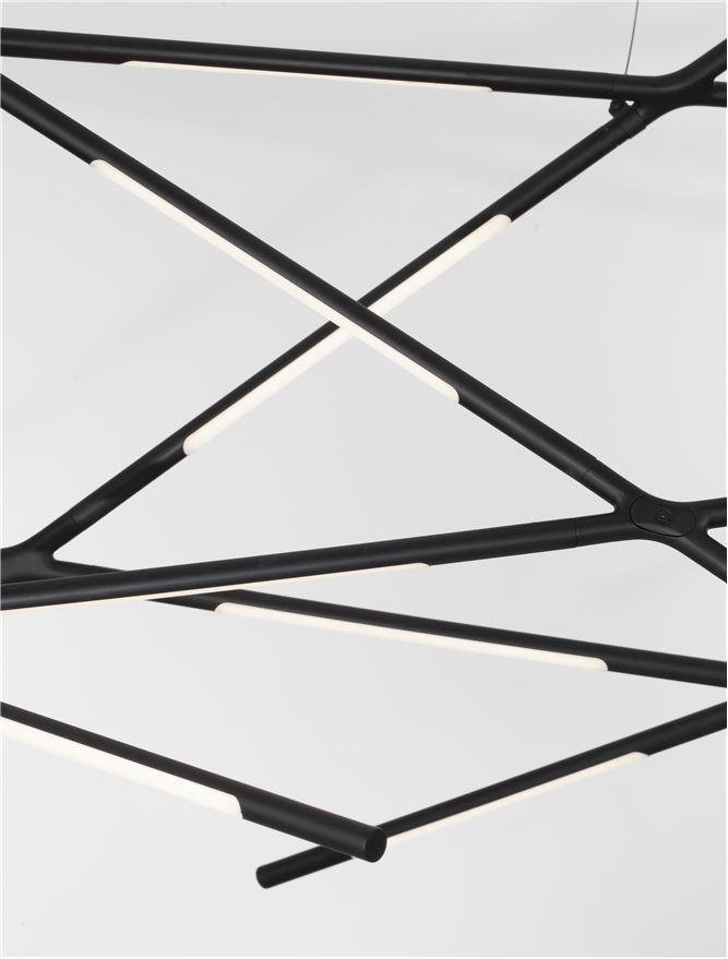 NV 9695216 Závěsné svítidlo RACCIO černý kov a akryl LED 109W 230V 3000K IP20 stmívatelné - NOVA LUCE (obrázek 5)