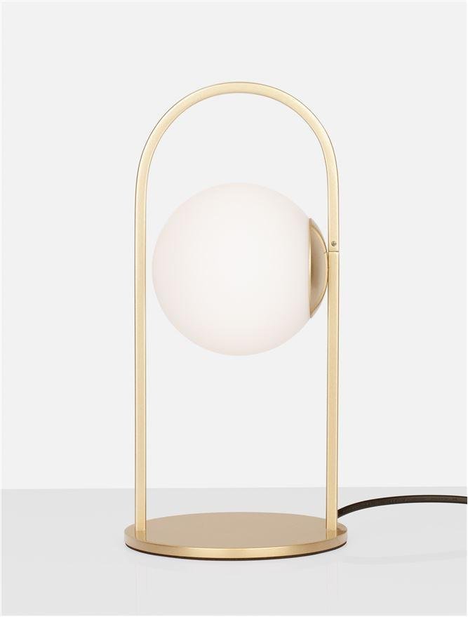 NV 9695225 Stolní lampa HOOK saténový zlatý kov a opálové bílé sklo LED 4.8W 230V 3000K IP20 - NOVA LUCE (obrázek 7)
