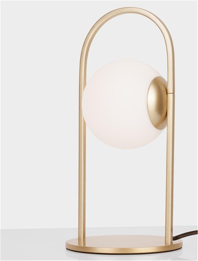 NV 9695225 Stolní lampa HOOK saténový zlatý kov a opálové bílé sklo LED 4.8W 230V 3000K IP20 - NOVA LUCE (obrázek 8)