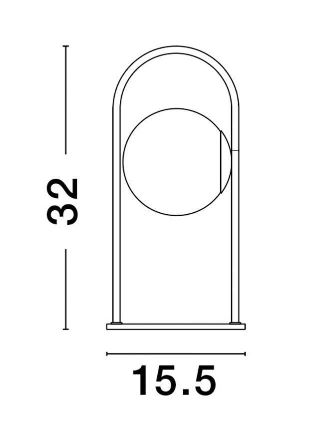 NV 9695225 Stolní lampa HOOK saténový zlatý kov a opálové bílé sklo LED 4.8W 230V 3000K IP20 - NOVA LUCE (obrázek 9)