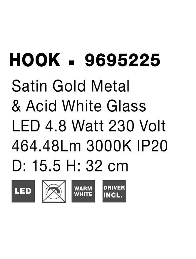 NV 9695225 Stolní lampa HOOK saténový zlatý kov a opálové bílé sklo LED 4.8W 230V 3000K IP20 - NOVA LUCE (obrázek 10)