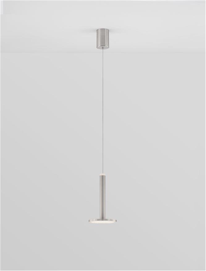 NV 9695227 Závěsné svítidlo PALENCIA nikl satén kov LED 11W 230V 3000K IP20 - NOVA LUCE