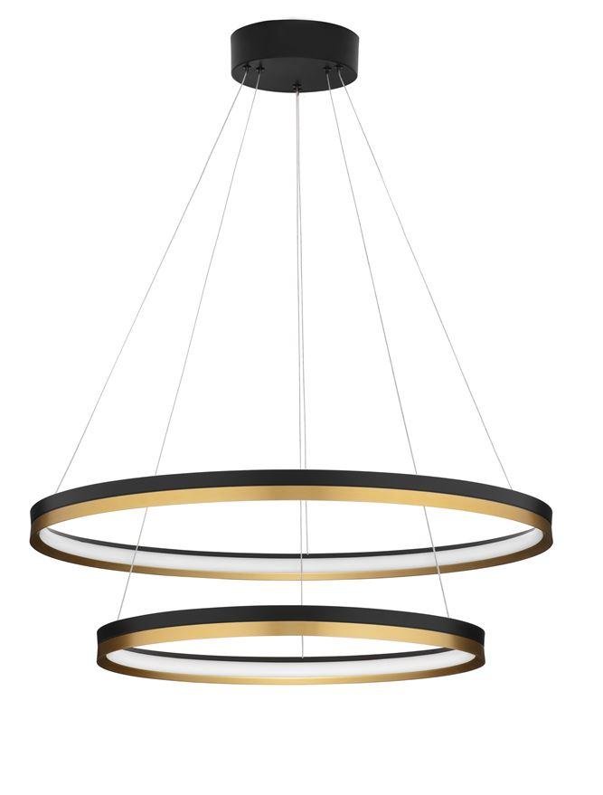 NV 9695239 Závěsné svítidlo MR JOHN černá a mosaz zlatá LED 102W 3000K stmívatelné - NOVA LUCE (obrázek 2)