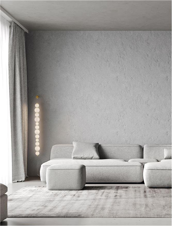 NV 9695244 Nástěnné svítidlo FLEA zlatá a opálové bílé skleněné stínidlo LED 38W 3000K stmívatelné - NOVA LUCE