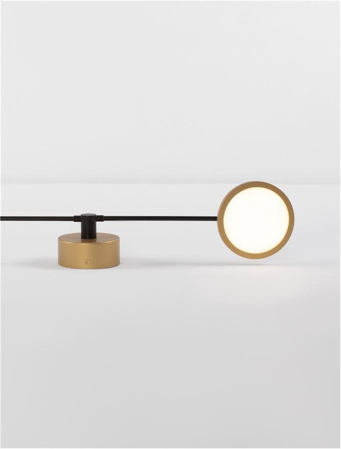 NV 9695251 Nástěnné svítidlo SCOPE černá a zlatá LED 18.8W 3000K stmívatelné - NOVA LUCE (obrázek 3)