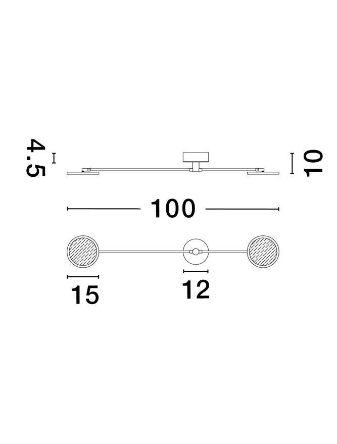 NV 9695251 Nástěnné svítidlo SCOPE černá a zlatá LED 18.8W 3000K stmívatelné - NOVA LUCE (obrázek 4)